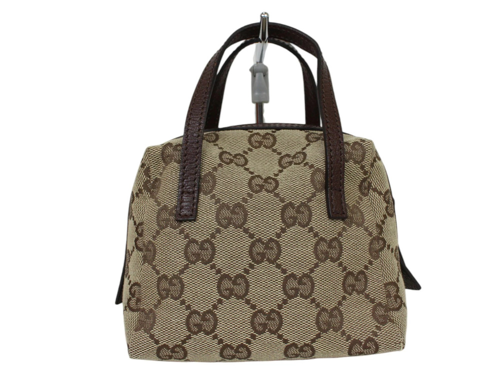 Gucci Brown Compact Clutch Bag Canvas GG Brown